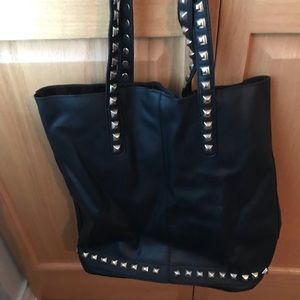 Black Studded Tote